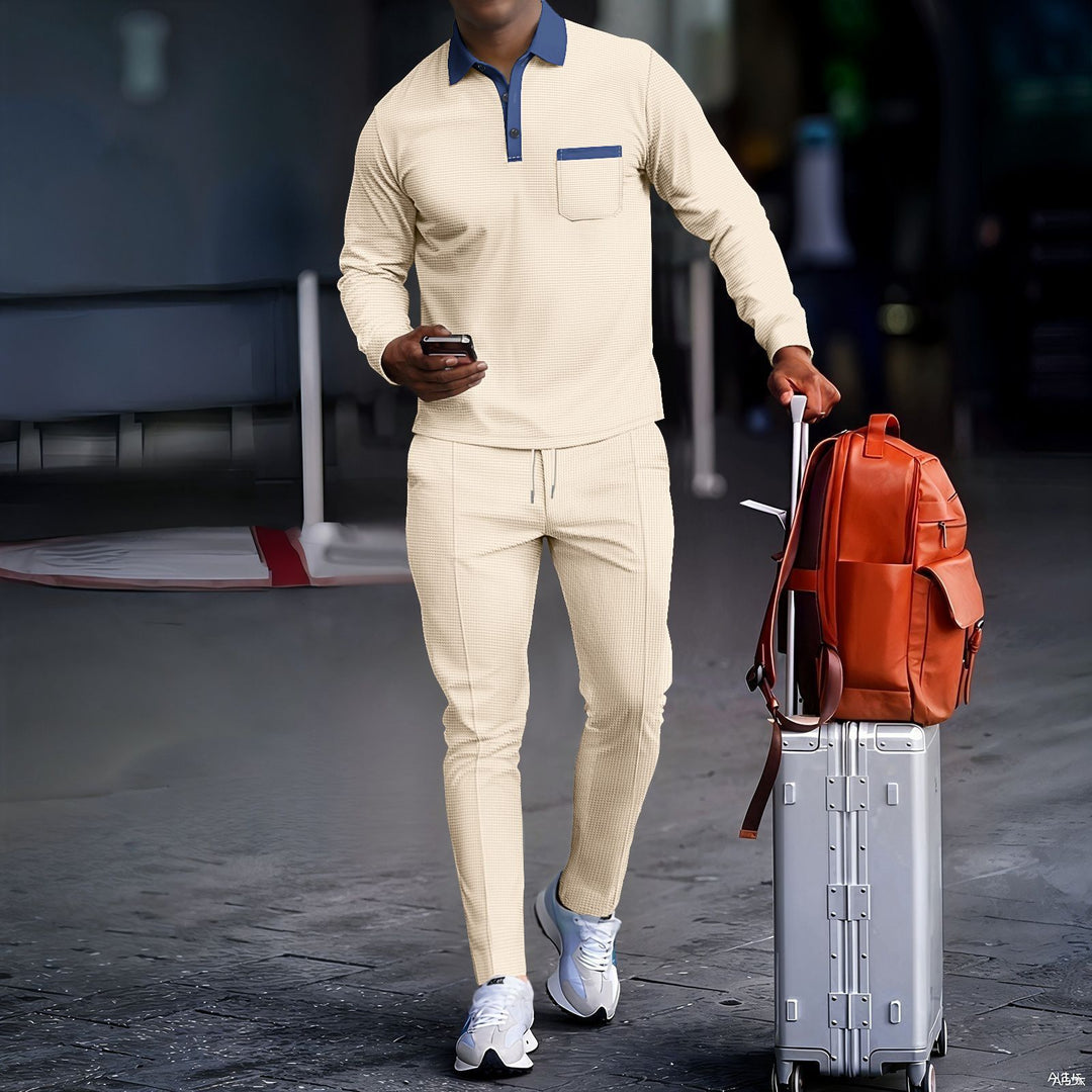 Herren Funktionales Sportswear-Set mit hochwertigem Stehkragen und praktischen Taschen Echoarchiv