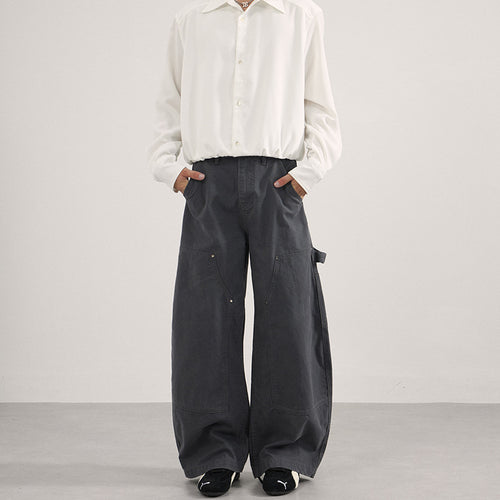 Herren Ultraweite Workwear-Palazzohose aus robustem Baumwoll-Twill mit Kniepaneelen und Werkzeugschlaufe Echo Archiv
