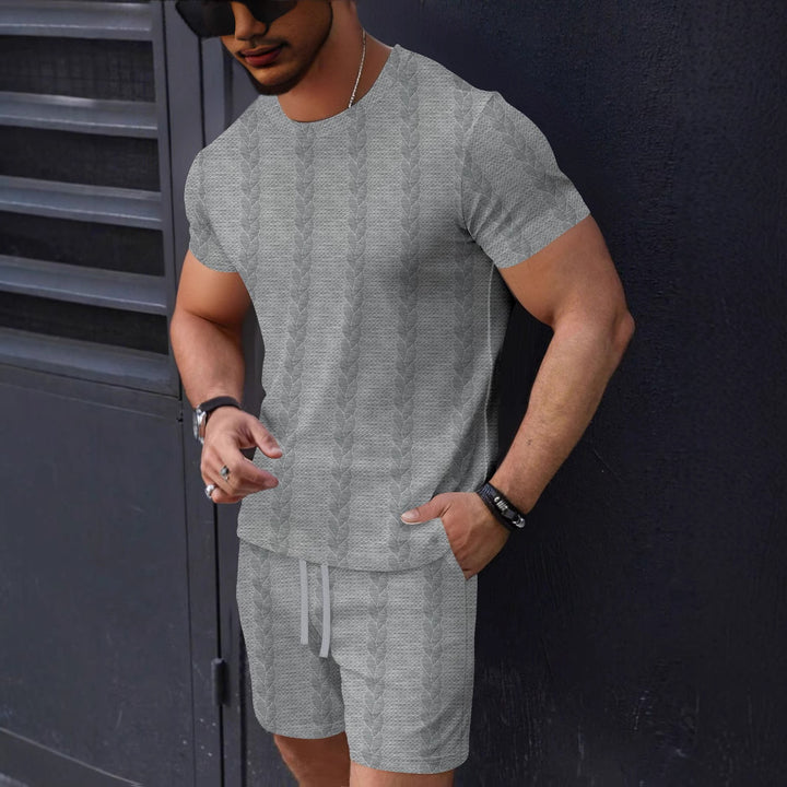 Herren sportliches Kurzarm T-Shirt und Shorts Set aus atmungsaktivem Material Echoarchiv