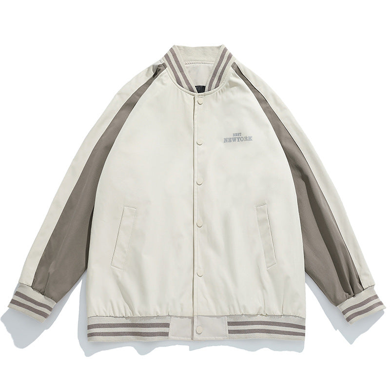 Unisex Retro-Baseball-Collegejacke im Bomberstil mit Raglanärmeln und Rippbündchen Echo Archiv