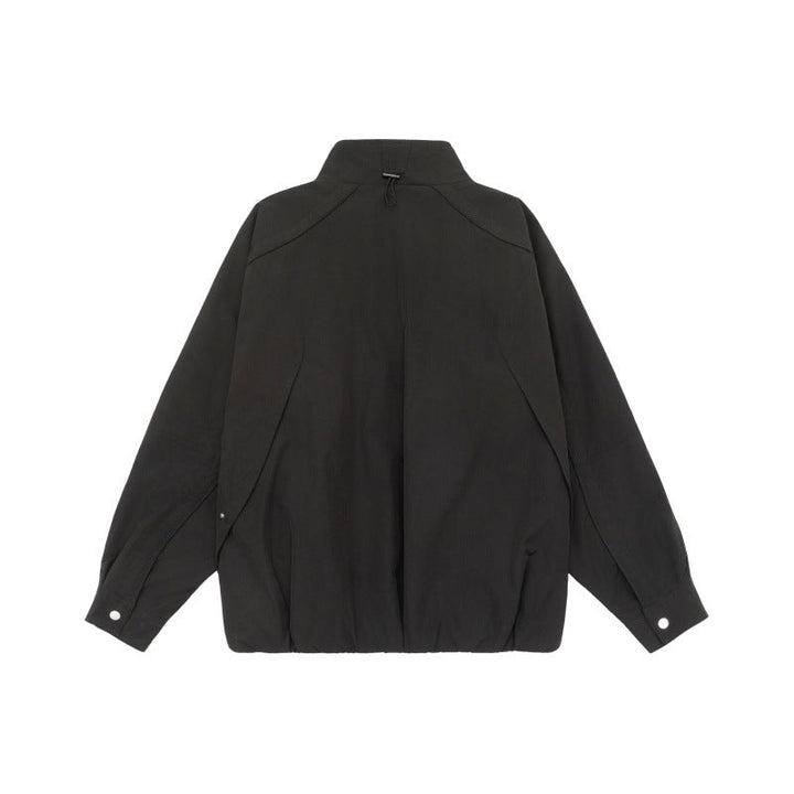 Damen Leichte Raglan-Bomberjacke mit Stehkragen und elastischem Saum Echoarchiv