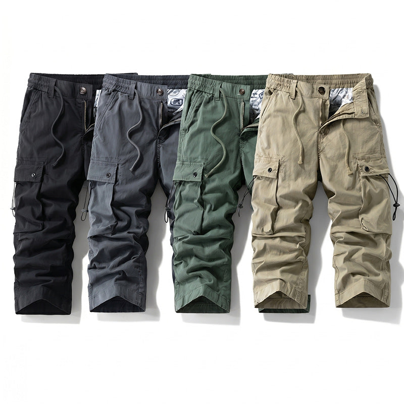Herren 3/4-Trekking-Cargohose mit elastischem Bund, Tunnelzug und variabler Taschenorganisation Echo Archiv