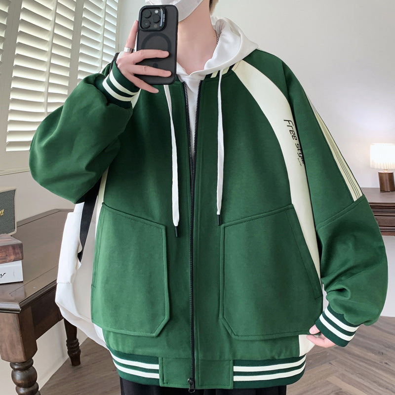 Unisex Sportliche Bomberjacke mit kontrastierenden Ärmelabschlüssen Echoarchiv