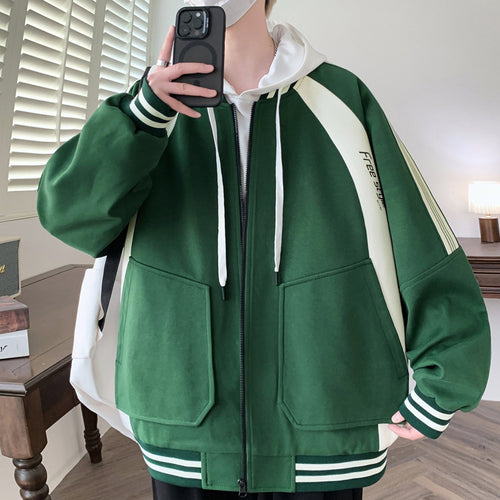 Unisex Sportliche Bomberjacke mit kontrastierenden Ärmelabschlüssen Echoarchiv