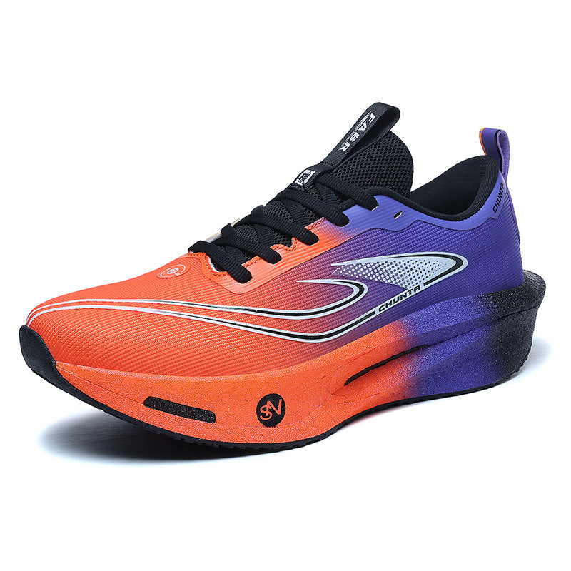 Unisex fließende Race-Performance-Sneaker mit hochprofilierter reaktiver Schaum-Zwischensohle und nahtlosem Leichtstrick-Obermaterial – Tavélo