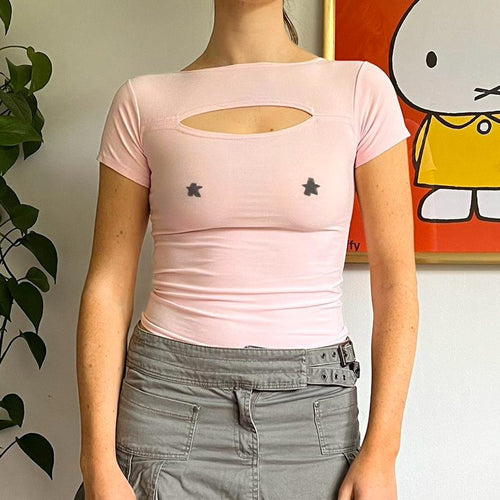 Damen luftiges Trägershirt mit elegantem Cut-out-Design und floralem Druck Echo Archiv