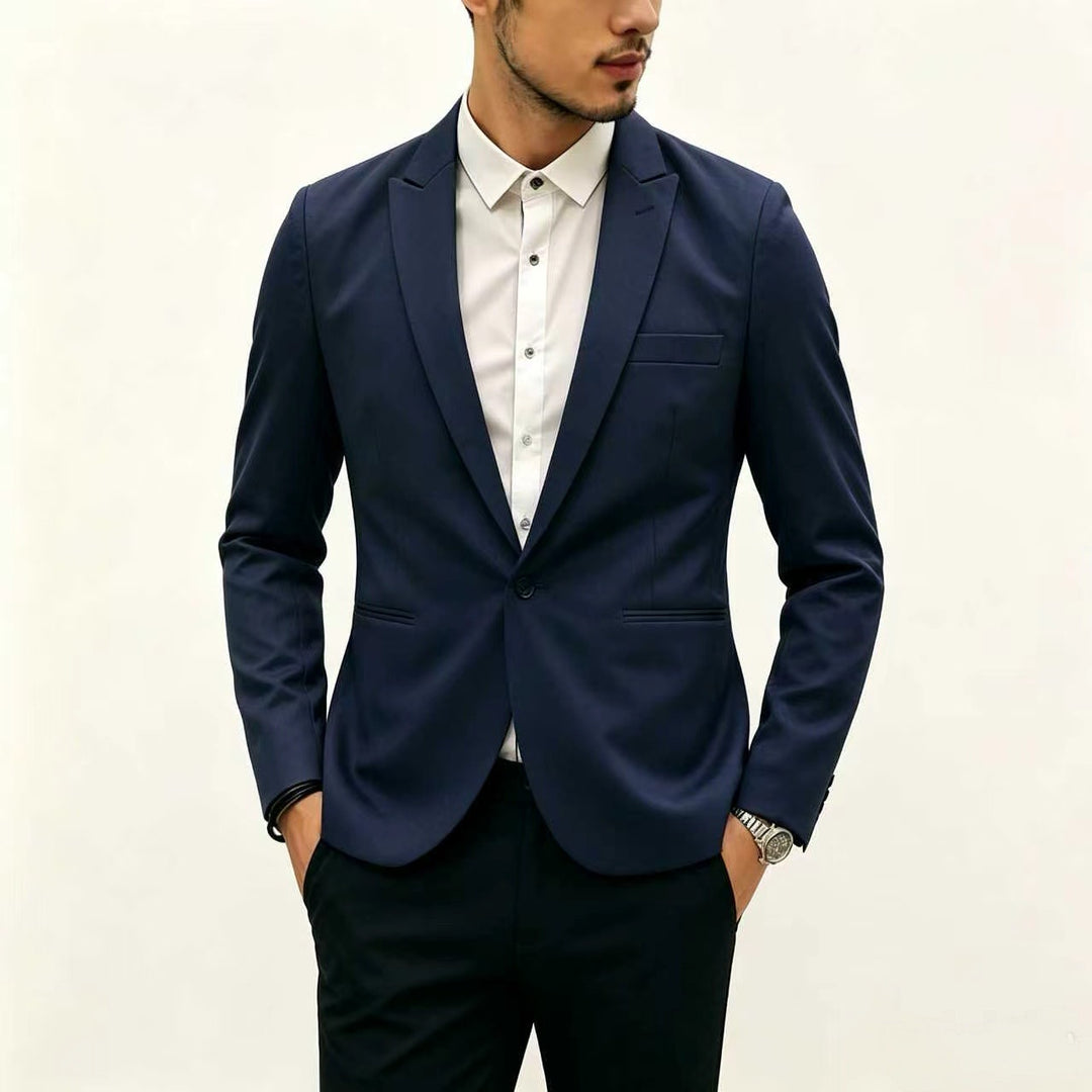 Herren Zweiteiliges Slim‑Fit Anzugset mit schmalem Revers und Stretchgewebe Echo Archiv