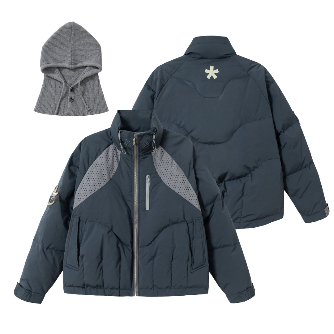 Herren Kurz geschnittener wattierter Winterblouson mit hohem Stehkragen Echoarchiv