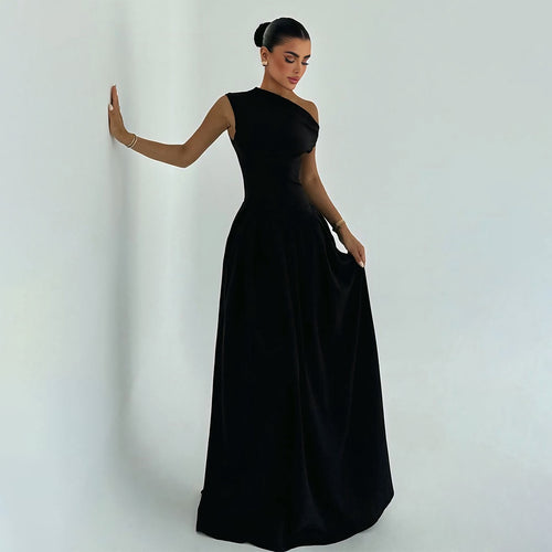 Damen Elegantes Abendkleid mit fließendem Schnitt und dekorativem Faltenwurf Echo Archiv