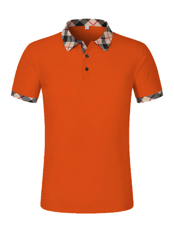 Herren Poloshirt mit kontrastierendem Kragen und modischen Muster Echoarchiv