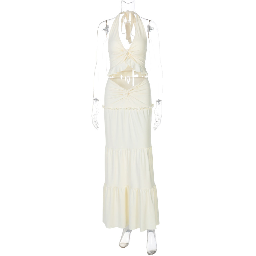 Damen Maxi-Kleid mit offener Rückenpartie und innovativem Wickeldesign Echo Archiv
