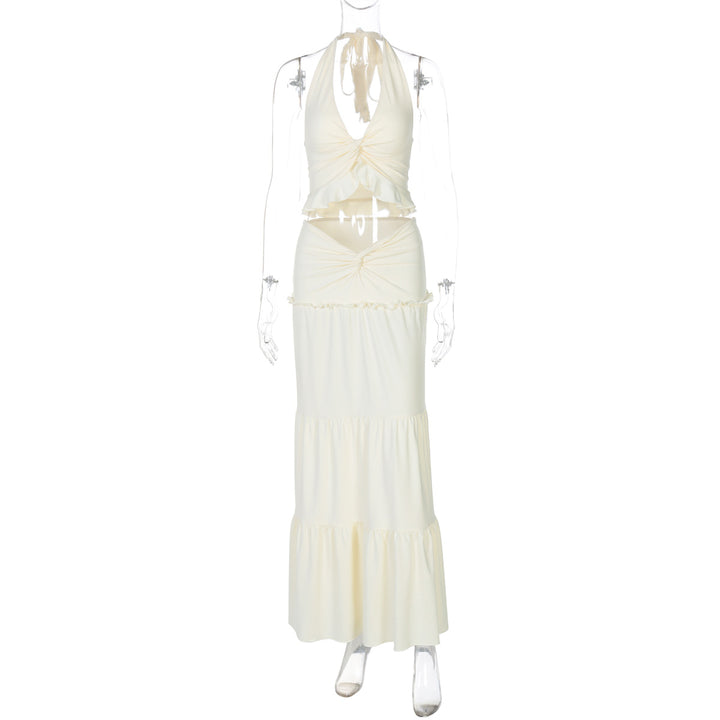 Damen Maxi-Kleid mit offener Rückenpartie und innovativem Wickeldesign Echo Archiv