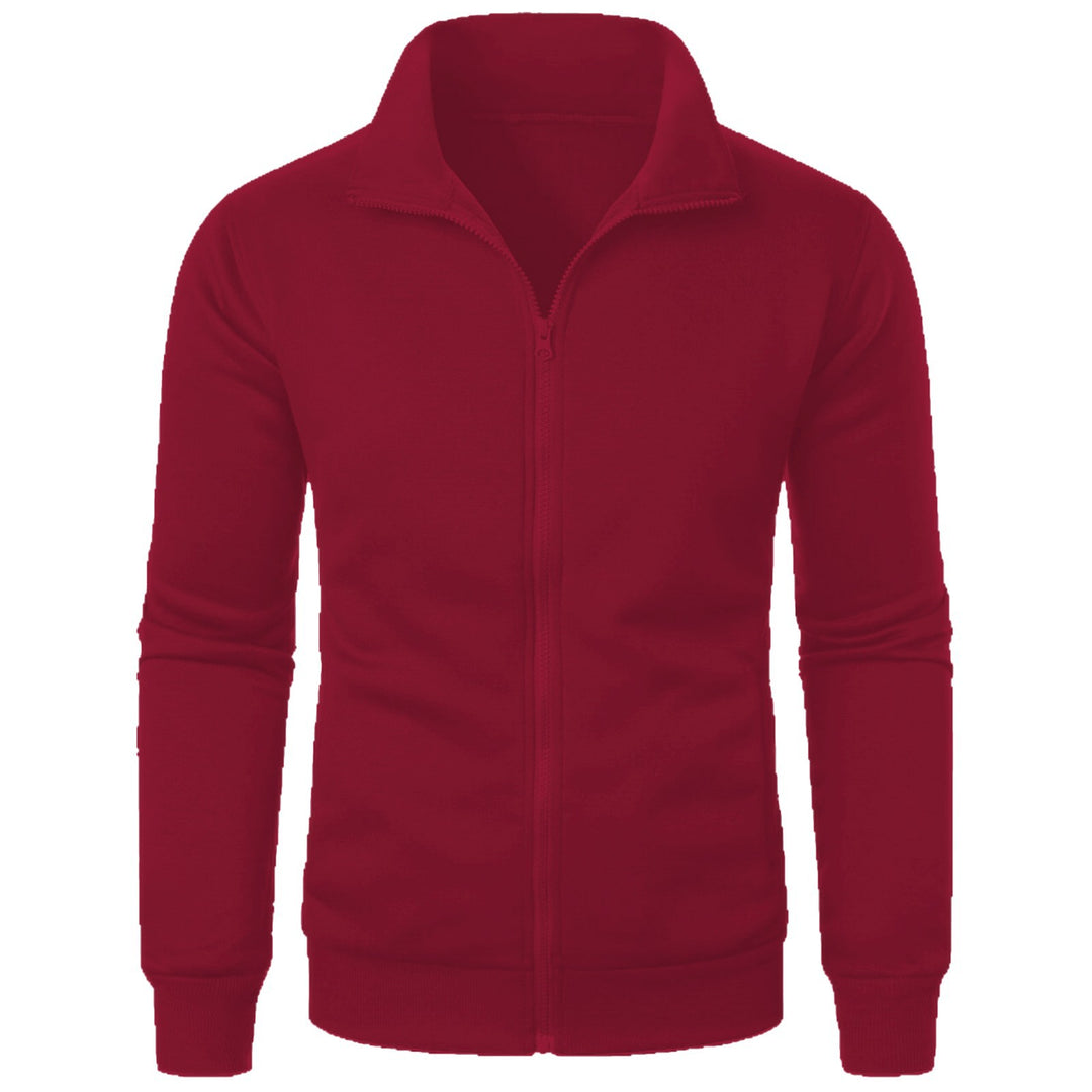 Herren sportliche Sweatjacke mit hohem Kragen und durchgehendem Reißverschluss Echoarchiv
