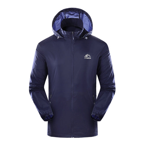 Herren leichtgewichtige Outdoor-Jacke mit verstellbarem Kapuzenkragen Echoarchiv