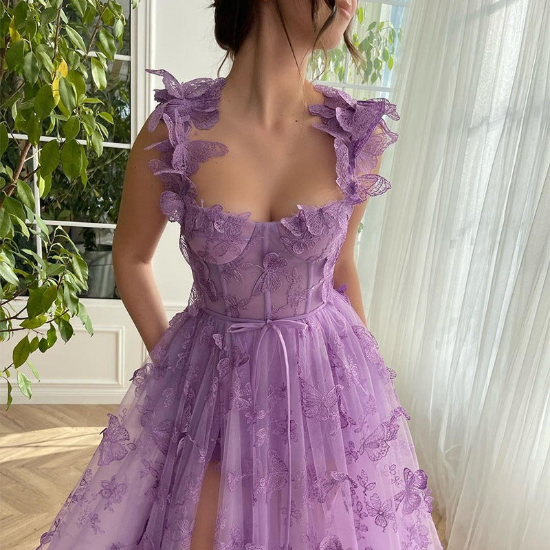 Echoarchiv | Chic Schlitz Braut Party Strand Kleid