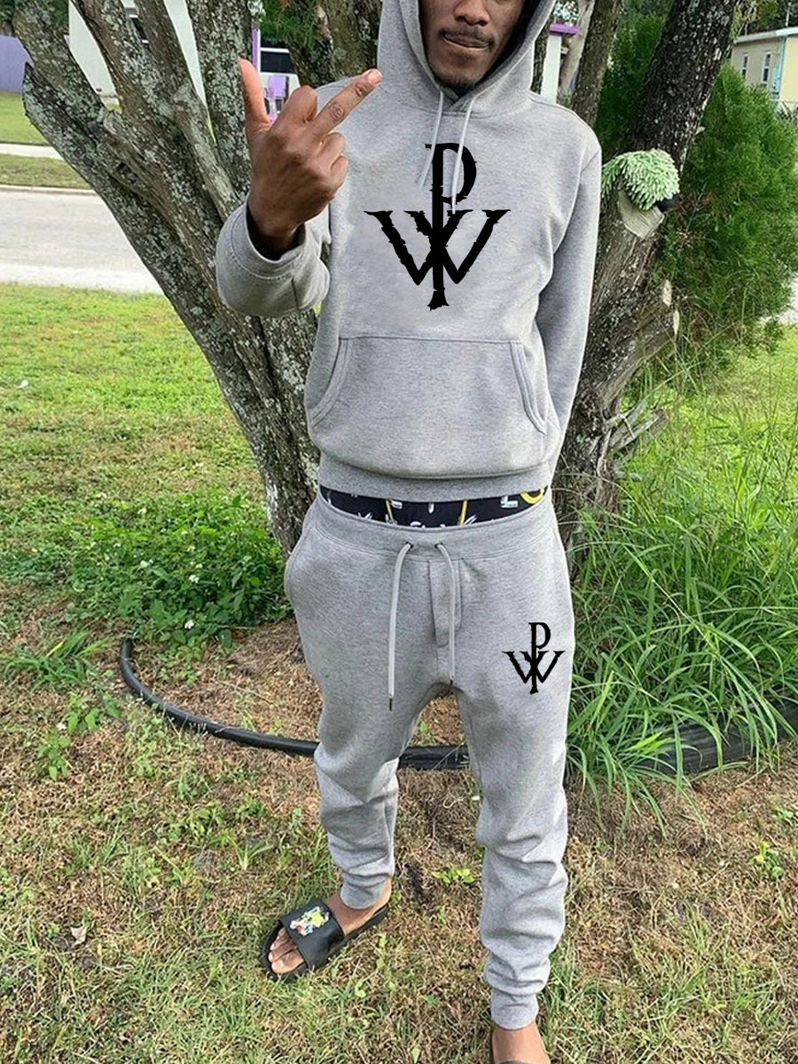Herren Hoodie und Jogginghose-Set mit hochwertigem Logo-Design Echoarchiv