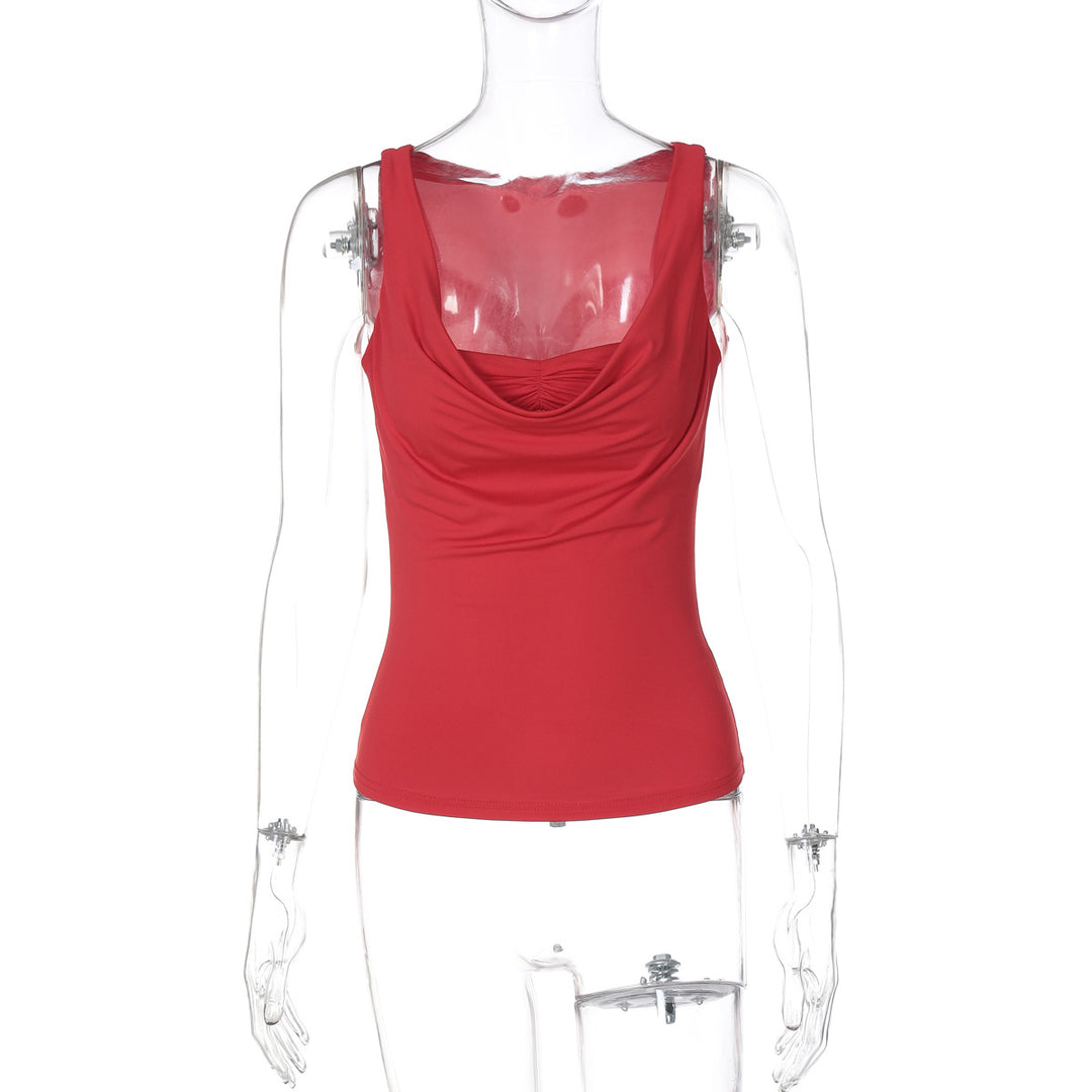 Damen Figurbetontes Tank-Top mit geschmackvollem Drapierungselement Echo Archiv
