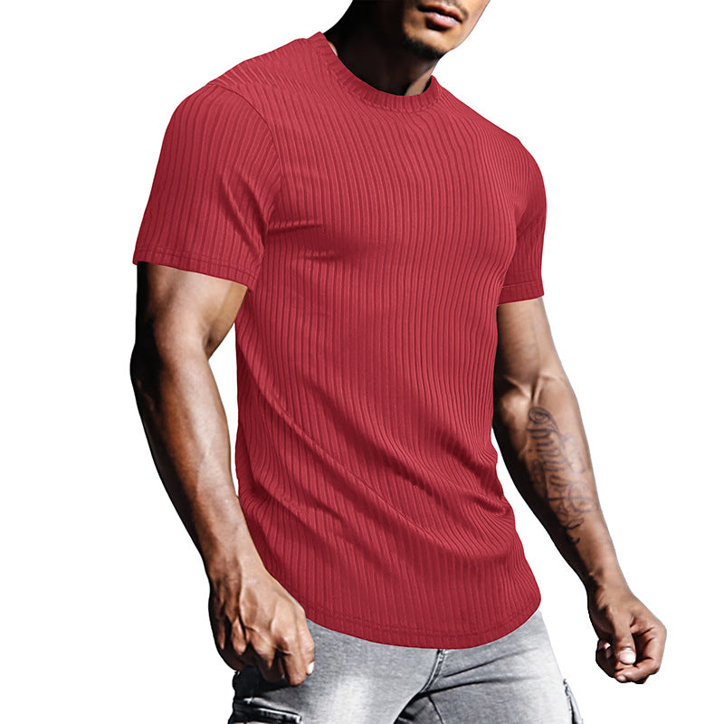 Herren Fitted Rundhalsshirt mit strukturiertem Design und atmungsaktivem Material Echoarchiv