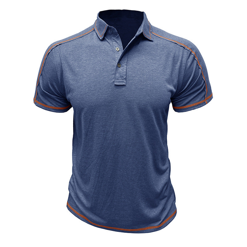 Herren Sportliches Poloshirt mit Kontrastnähten Echoarchiv