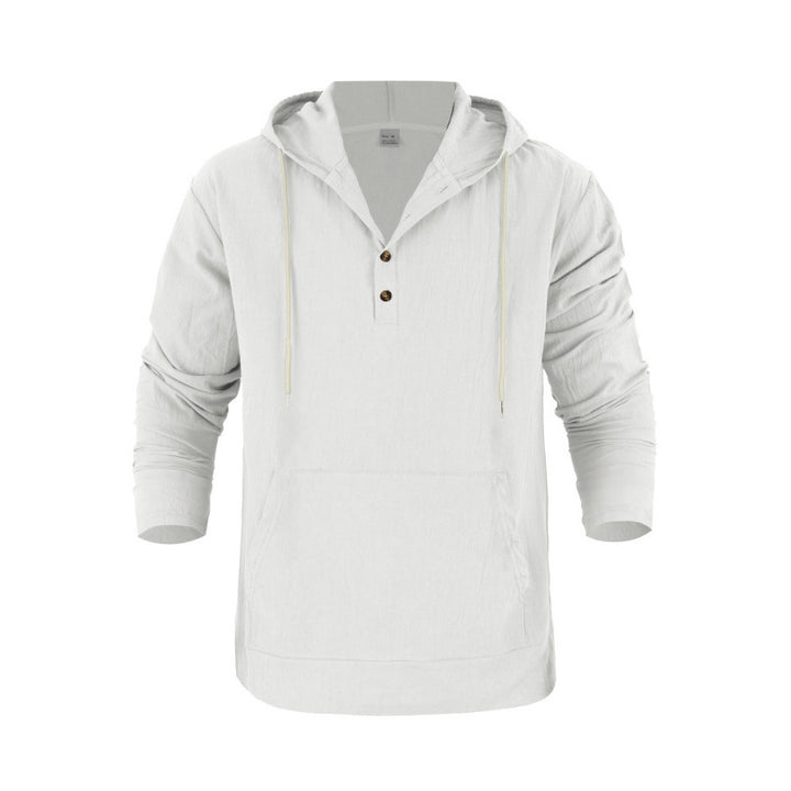 Herren Pullover mit Kapuze und Knopfleiste Echoarchiv
