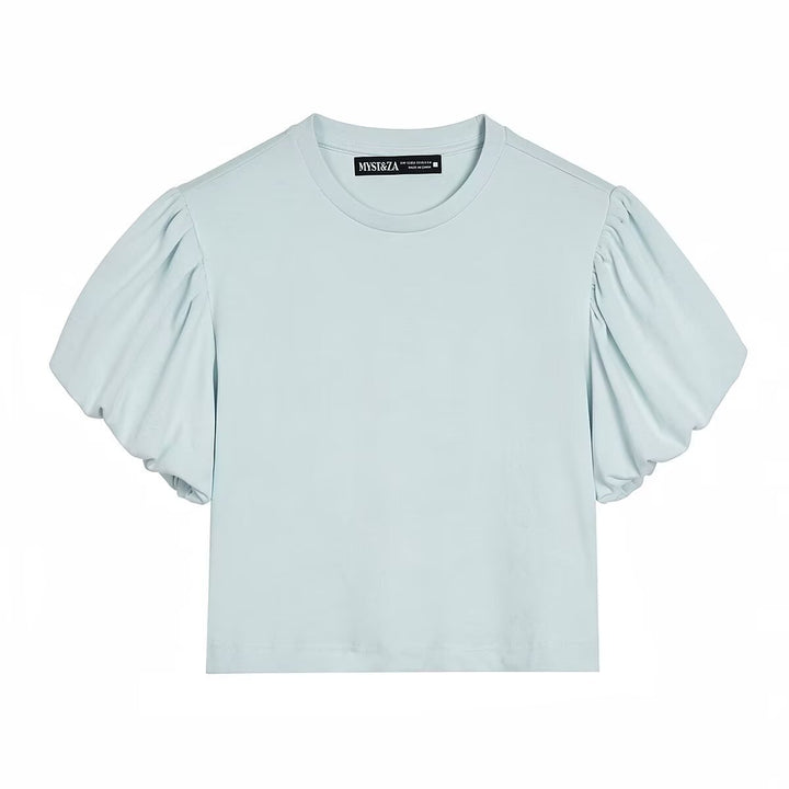 Damen modisches Crop-Top mit voluminösen Puffärmeln Echo Archiv