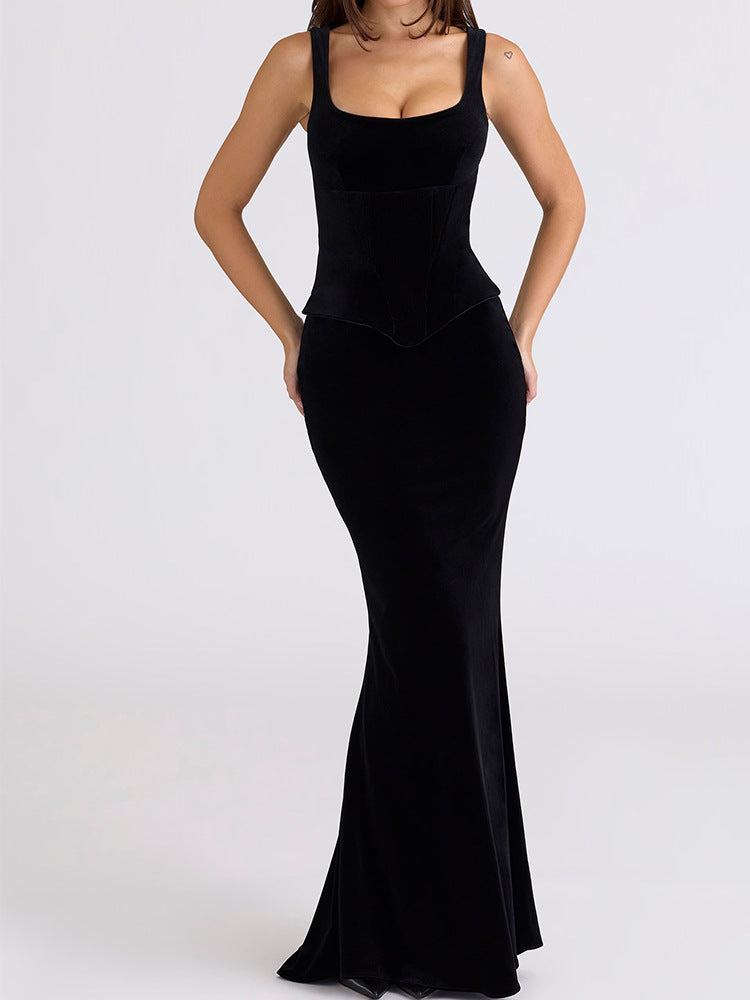 Damen Figurumspielendes Maxikleid mit elegantem Schnitt Echo Archiv