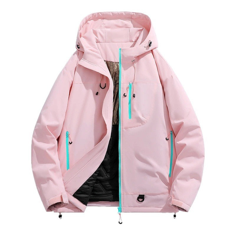 Damen Wasserdichte isolierte Softshell‑Thermojacke mit Kapuze und Multifunktionstaschen Echo Archiv
