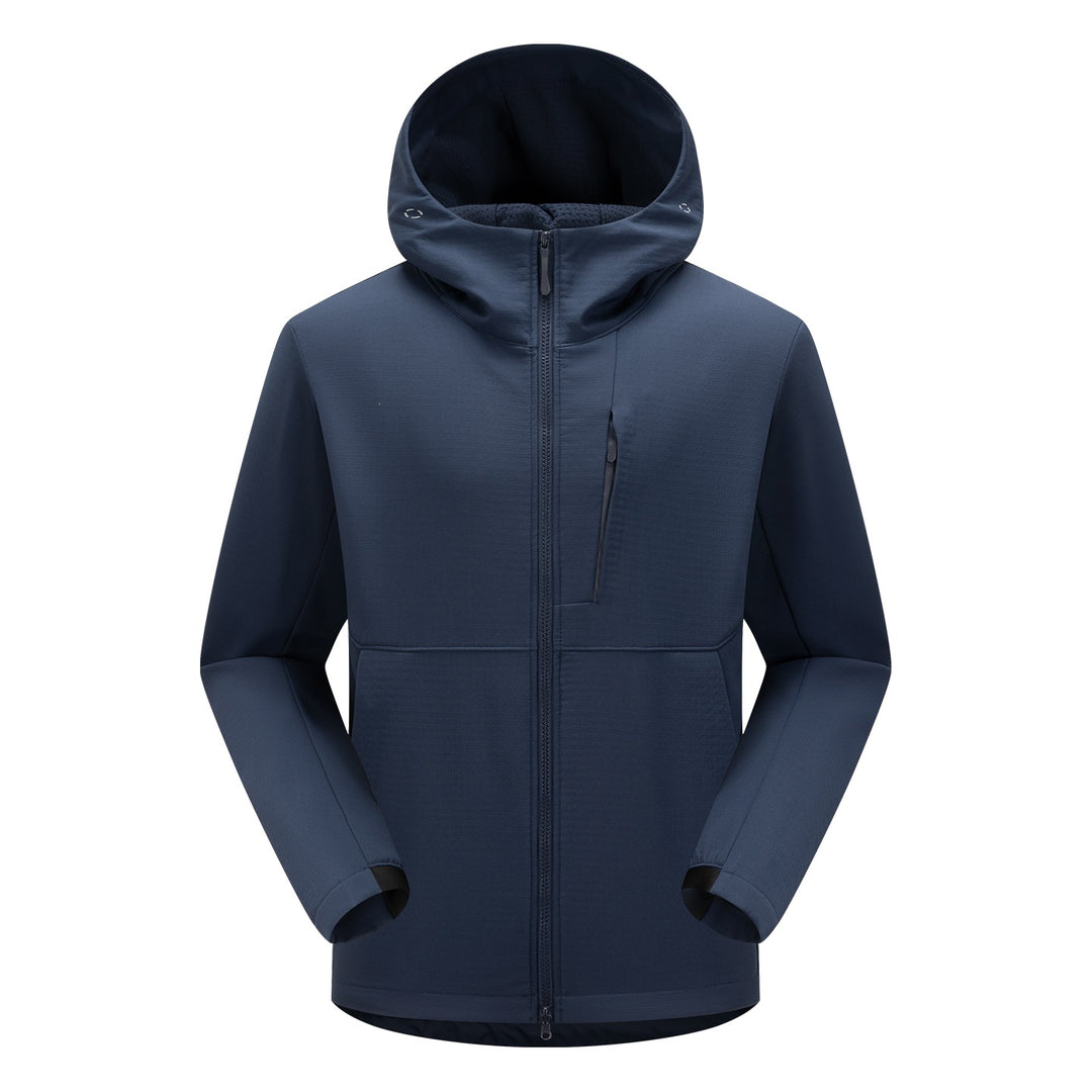 Herren Softshell-Funktionsjacke mit Wattierung, Kapuze & Zwei-Wege-Reißverschluss Echoarchiv