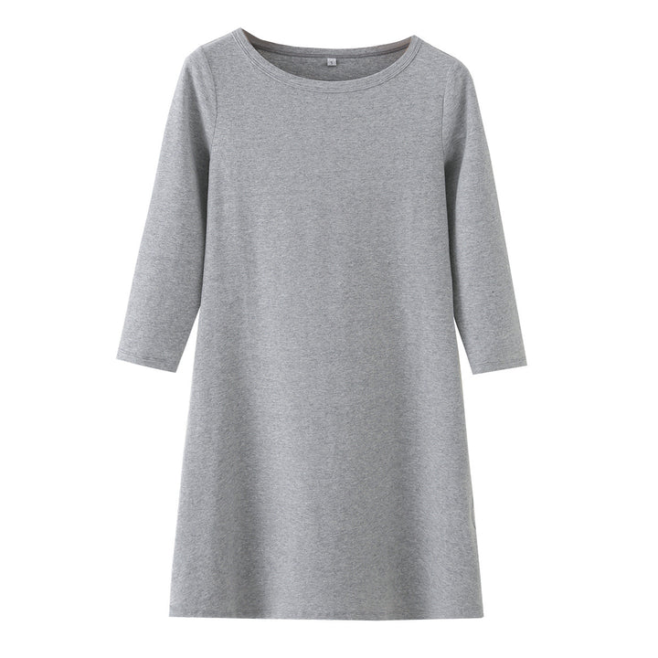 Damen Kuscheliges A-Linien Sweatkleid mit 3/4-Ärmeln und Rundhalsausschnitt Echo Archiv