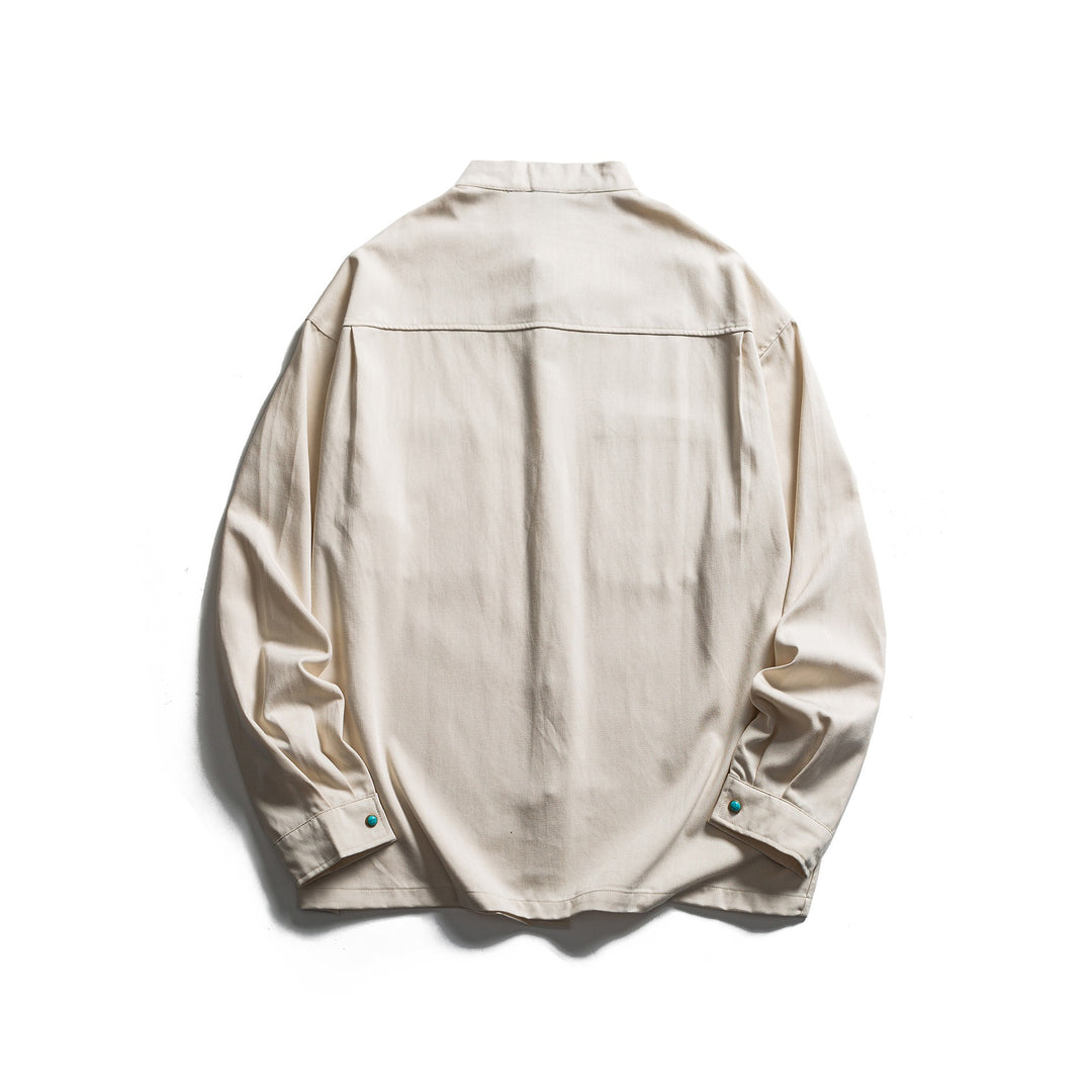 Herren Workwear-Overshirt mit Stehkragen und verdeckter Knopfleiste Echoarchiv