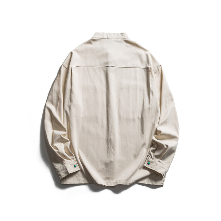 Herren Workwear-Overshirt mit Stehkragen und verdeckter Knopfleiste Echoarchiv