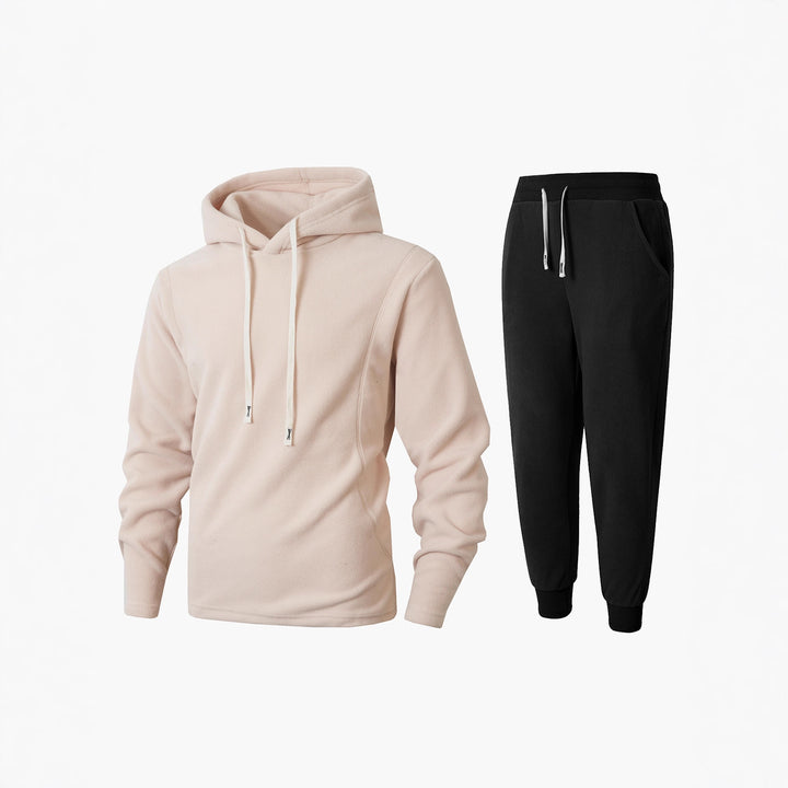 Herren Fleece-Kapuzenpullover und Jogginghose Set Echoarchiv