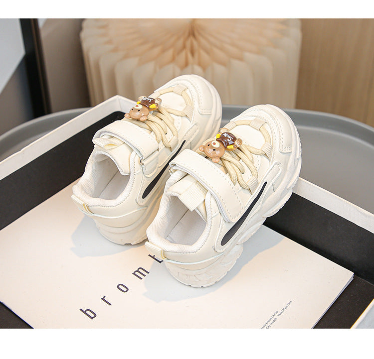 Damen Sportliche Kindersneaker mit niedlichen Tierapplikationen und hochelastischem Klettverschluss Echo Archiv