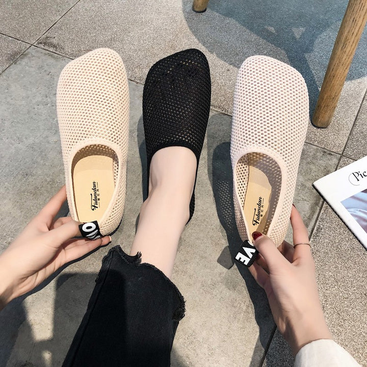 Damen Atmungsaktive Mesh-Slipper mit elastischem Einstieg und rutschfester Laufsohle Echo Archiv