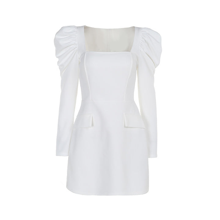 Damen elegantes Minikleid mit Puffärmeln und tailliertem Schnitt Echo Archiv