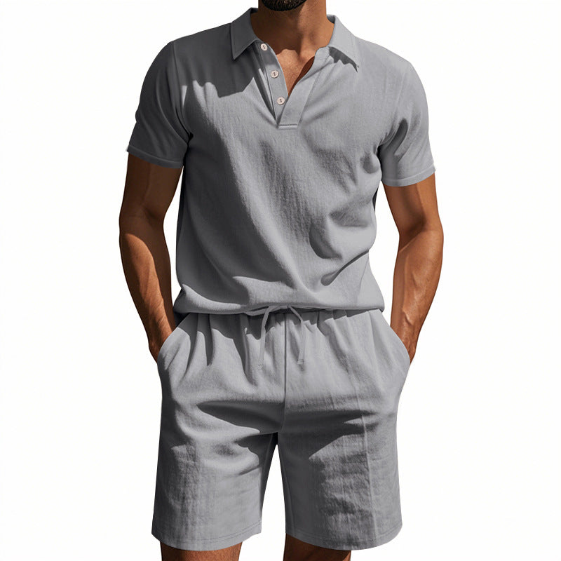 Herren lässiges Poloshirt und Shorts Set Echoarchiv