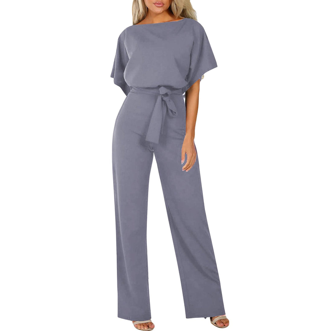 Damen elegantes Set bestehend aus fließender Bluse und weit geschnittenen Hosen Echoarchiv