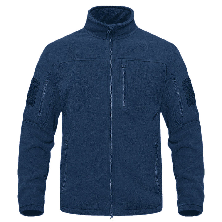 Herren Fleecejacke mit vielseitigen Taschen und hochschließendem Kragen Echoarchiv