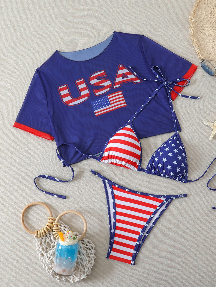 Damen Bikini-Set mit kreativem Kirschmotiv Echo Archiv
