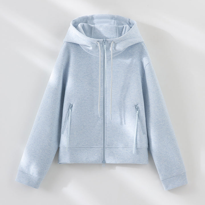 Damen weite French‑Terry Lounge-Sweatpant mit hohem Bund, Kordelzug und seitlichen Schlitzen Echoarchiv