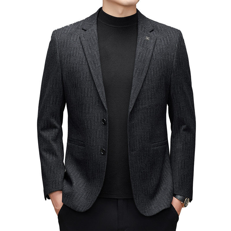 Herren eleganter Blazer mit modernem Strukturdesign Echoarchiv