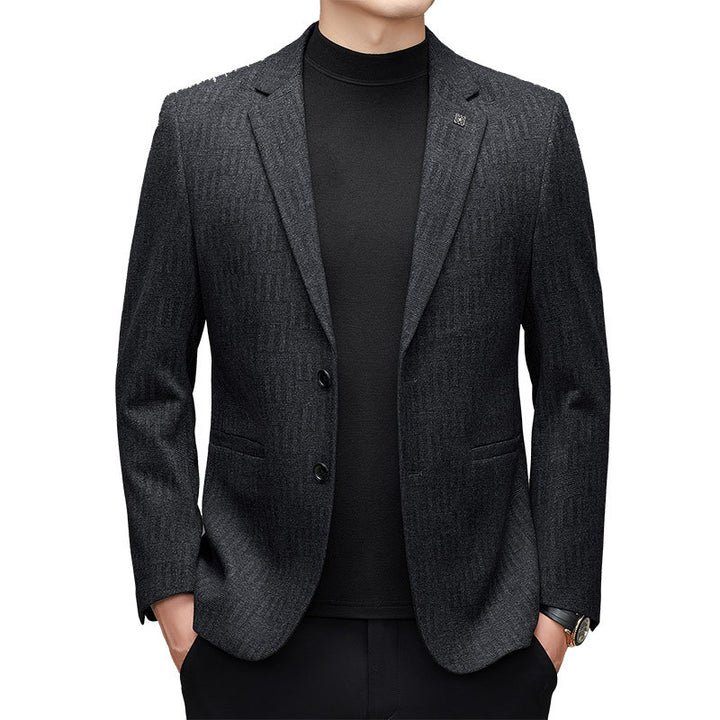 Herren eleganter Blazer mit modernem Strukturdesign Echoarchiv