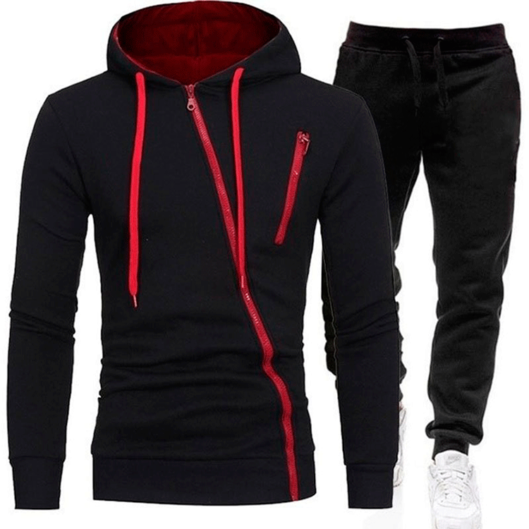 Herren Sportliches Freizeit-Set mit modernem Reißverschluss und praktischen Taschen Echoarchiv