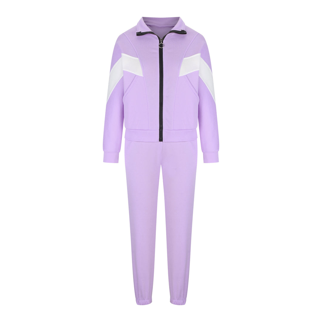 Damen nan athletisches Trainingsset mit Ring-Zipper, eingesetzten Taschen und kontrastierenden Arm-Panels Echo Archiv