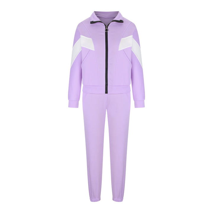 Damen nan athletisches Trainingsset mit Ring-Zipper, eingesetzten Taschen und kontrastierenden Arm-Panels Echo Archiv