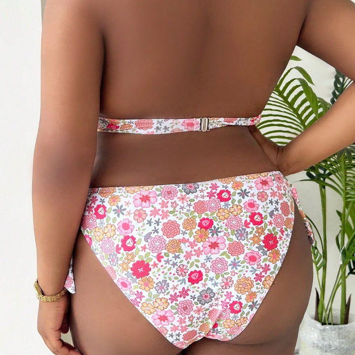 Damen Bikini mit gebundenem Oberteil und floralem Design Echo Archiv