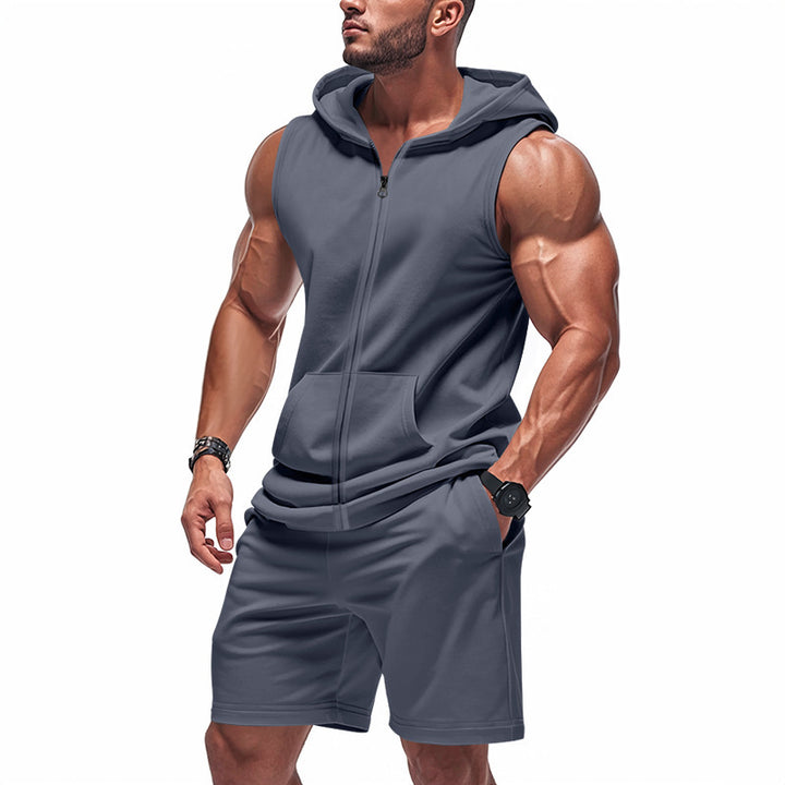 Herren Sportliche Tanktop und Shorts Set Echoarchiv