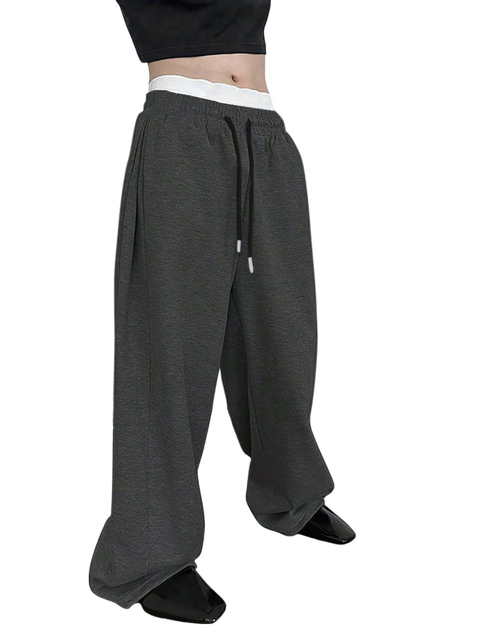 Herren nan lockere Oversize Jogginghose mit elastischem Bund und Kordelzug Echo Archiv