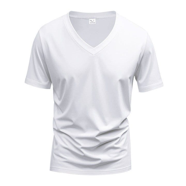 Herren Funktions-T-Shirt mit V-Ausschnitt aus atmungsaktivem Material Echoarchiv