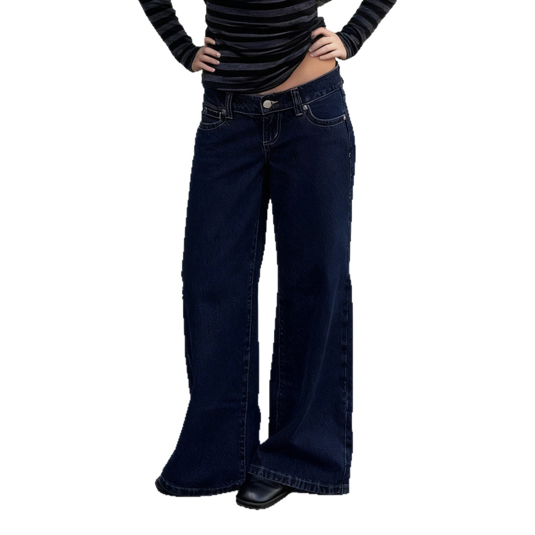 Damen Weite High‑Waist Five‑Pocket Denim-Jeans mit ausgestelltem Bein Echo Archiv